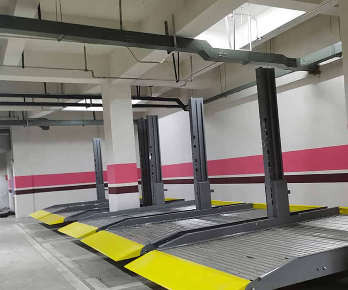 衡山縣二層升降橫移立體停車庫過驗收